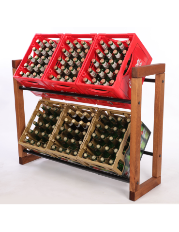 Regał na skrzynki na napoje piwo stojak 85x112cm METALOWE DRĄŻKI EKO - product 2