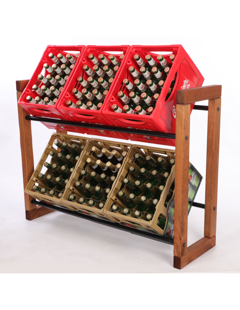 Stojaki na skrzynki - Regał na skrzynki na napoje piwo stojak 85x112cm METALOWE DRĄŻKI EKO - product b2b.wamar.biz 2