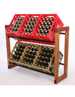 Regał na skrzynki na napoje piwo stojak 85x112cm METALOWE DRĄŻKI EKO - product 2