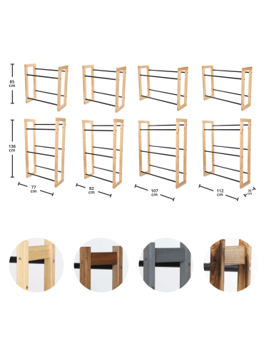 Stojaki na skrzynki - Regał na skrzynki na napoje piwo stojak 136x112cm METALOWE DRĄŻKI EKO - product 7