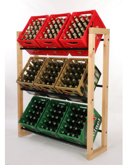 Regał na skrzynki na napoje piwo stojak 136x112cm METALOWE DRĄŻKI EKO - produkt 2