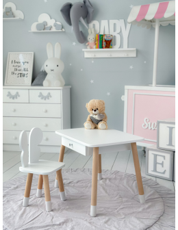 Stolik z krzesełkiem szuflada krzesło motyl stoliczek krzesełko zestaw - product 2