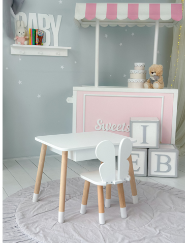 Stoły i ławki - Stolik z krzesełkiem szuflada krzesło motyl stoliczek krzesełko zestaw - produkt 4