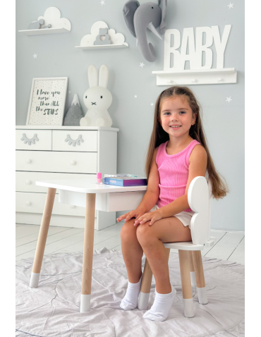 Stoły i ławki - Stolik z krzesełkiem szuflada krzesło motyl stoliczek krzesełko zestaw - produkt 7