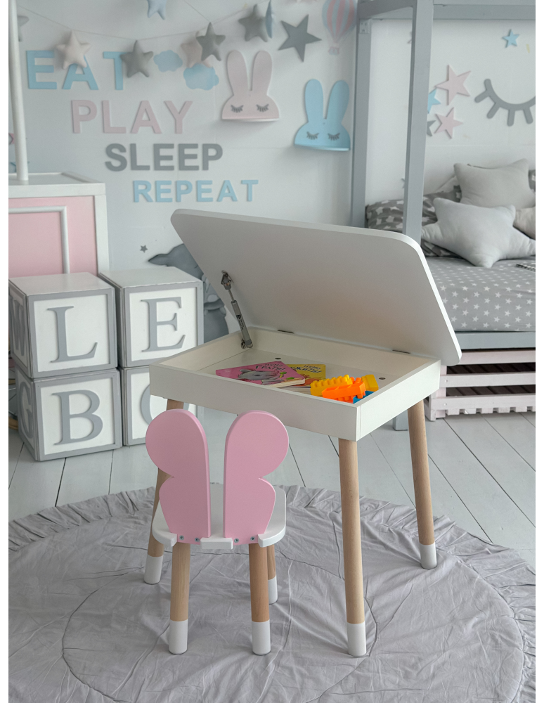 Stoły i ławki - Zestaw krzesełko i stoliczek stół krzesło motylek otwierany schowek blat - product b2b.wamar.biz 2