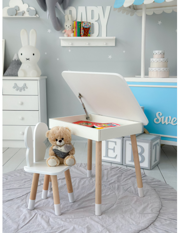 Stoły i ławki - Stolik z podnoszonym blatem schowek krzesełko motylek motyl krzesło zestaw - produkt 6