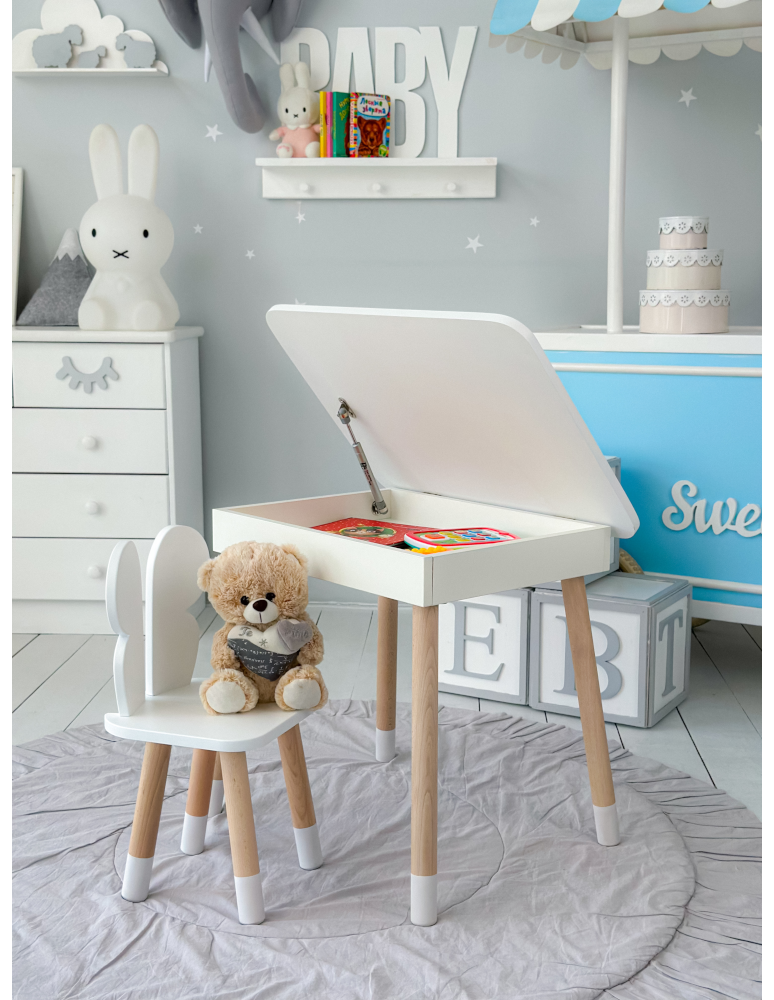 Stoły i ławki - Stolik z podnoszonym blatem schowek krzesełko motylek motyl krzesło zestaw - produkt b2b.wamar.biz 6