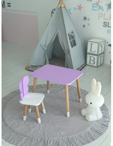 Krzesełko ze stoliczkiem fioletowy motylek stolik krzesło motyl stoliczek - produkt 2