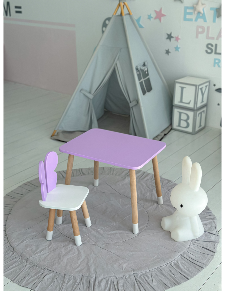 Stoły i ławki - Krzesełko ze stoliczkiem fioletowy motylek stolik krzesło motyl stoliczek - produkt b2b.wamar.biz 2