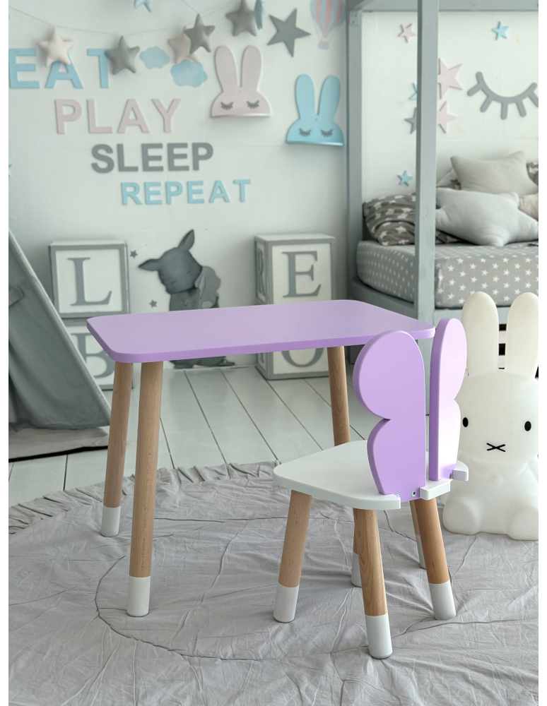 Stoły i ławki - Krzesełko ze stoliczkiem fioletowy motylek stolik krzesło motyl stoliczek - produkt b2b.wamar.biz 3