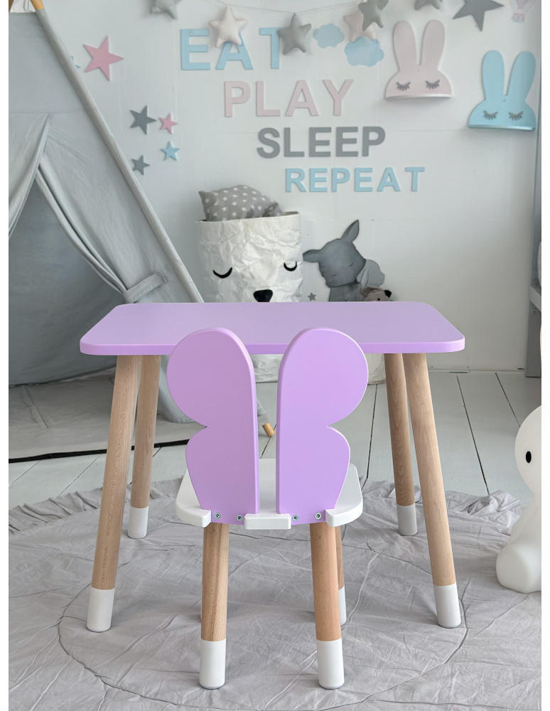 Stoły i ławki - Krzesełko ze stoliczkiem fioletowy motylek stolik krzesło motyl stoliczek - produkt b2b.wamar.biz 4