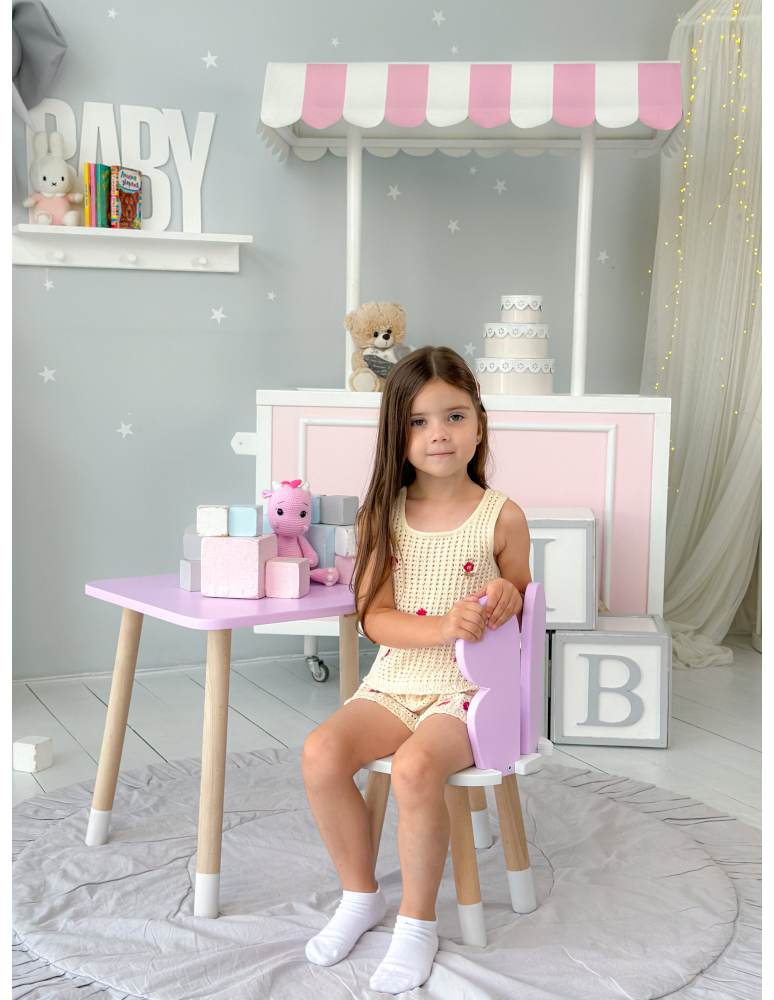 Stoły i ławki - Krzesełko ze stoliczkiem fioletowy motylek stolik krzesło motyl stoliczek - produkt b2b.wamar.biz 5