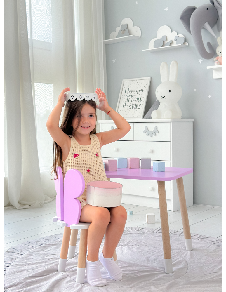 Stoły i ławki - Krzesełko ze stoliczkiem fioletowy motylek stolik krzesło motyl stoliczek - produkt b2b.wamar.biz 6