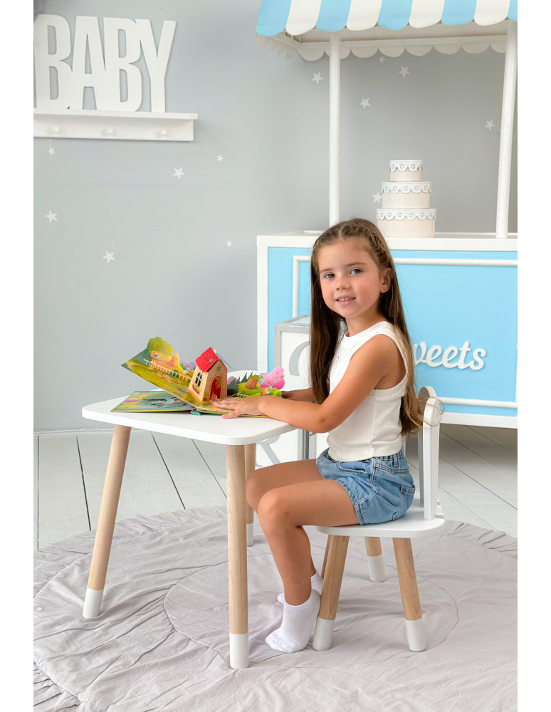 Stoły i ławki - Stoliczek krzesełko stolik krzesło króliczek uszka królik zestaw dziecka - produkt b2b.wamar.biz 3