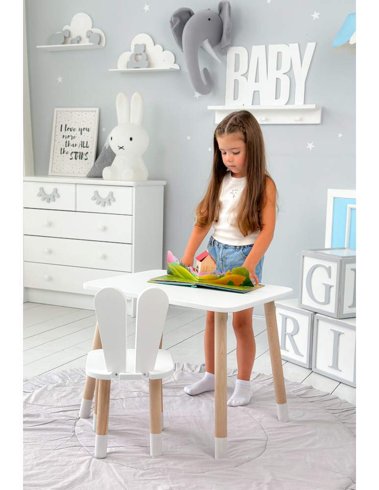 Stoły i ławki - Stoliczek krzesełko stolik krzesło króliczek uszka królik zestaw dziecka - produkt b2b.wamar.biz 4