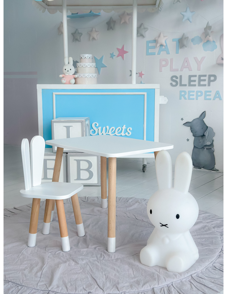 Stoły i ławki - Stoliczek krzesełko stolik krzesło króliczek uszka królik zestaw dziecka - produkt b2b.wamar.biz 6