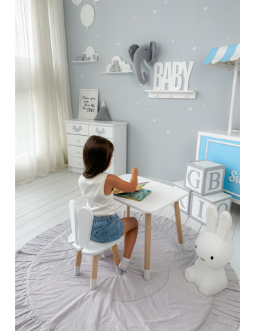 Stoły i ławki - Stoliczek krzesełko stolik krzesło króliczek uszka królik zestaw dziecka - produkt 7