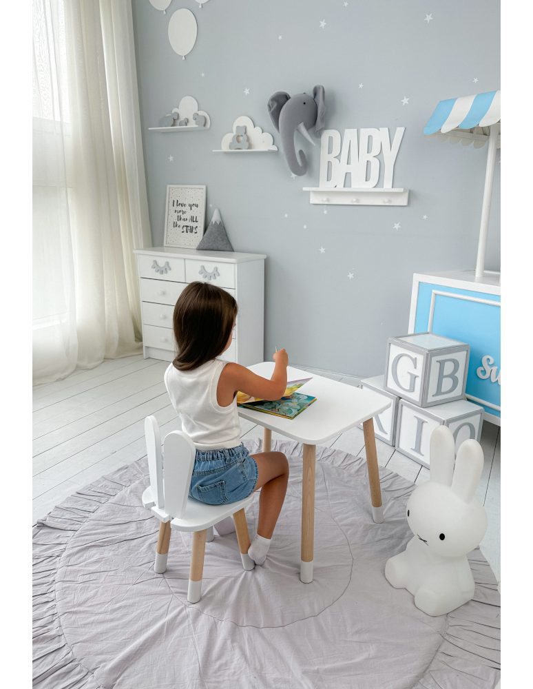 Stoły i ławki - Stoliczek krzesełko stolik krzesło króliczek uszka królik zestaw dziecka - produkt b2b.wamar.biz 7