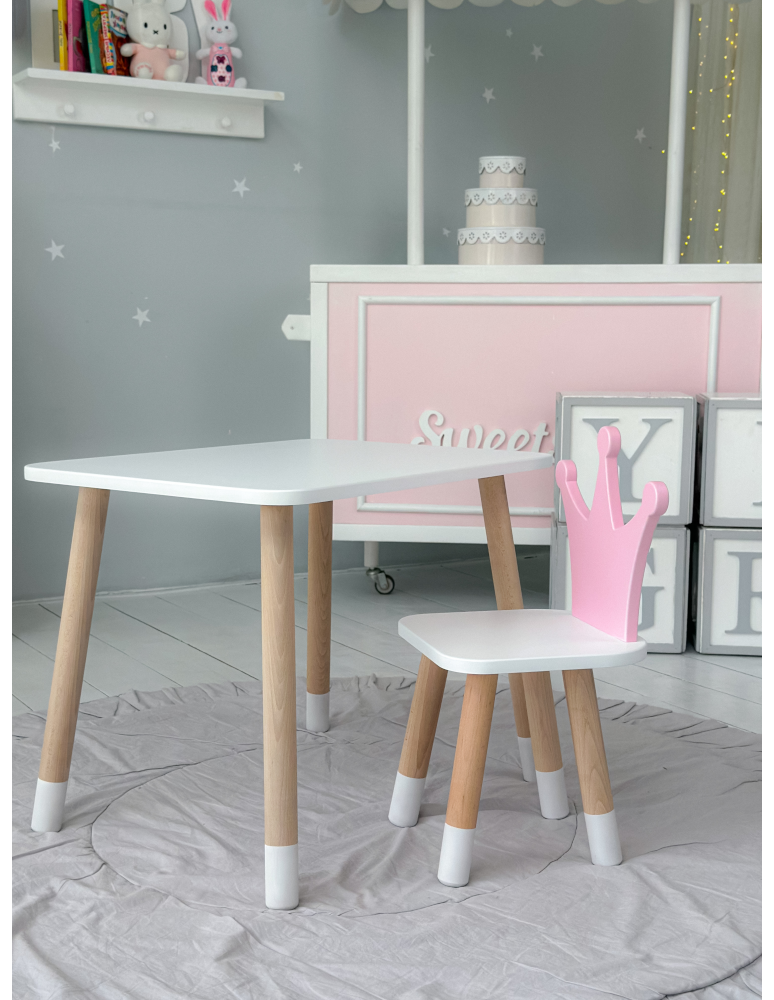 Stoły i ławki - Stolik dla dziecka z krzesełkiem korona księżniczka róż krzesełko stół - produkt b2b.wamar.biz 5