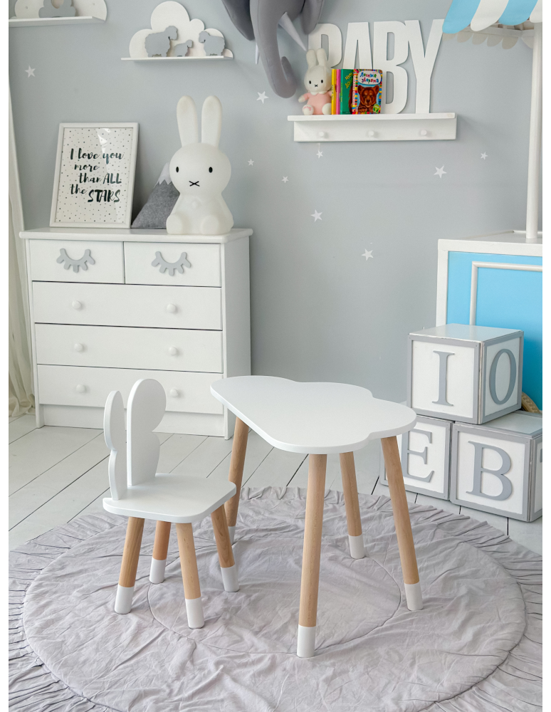 Stoły i ławki - Stoliczek chmurka krzesełko motylek krzesło stolik stół biały zestaw brąz - produkt b2b.wamar.biz 2