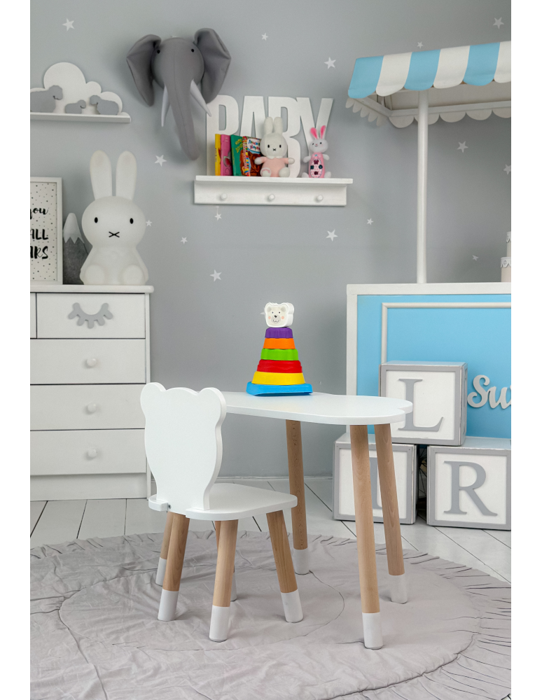 Stoły i ławki - Zestaw dla dziecka stolik chmurka krzesełko miś bały zestaw unisex komplet - product b2b.wamar.biz 3