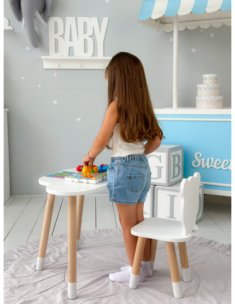 Stoły i ławki - Zestaw dla dziecka stolik chmurka krzesełko miś bały zestaw unisex komplet - product b2b.wamar.biz 4