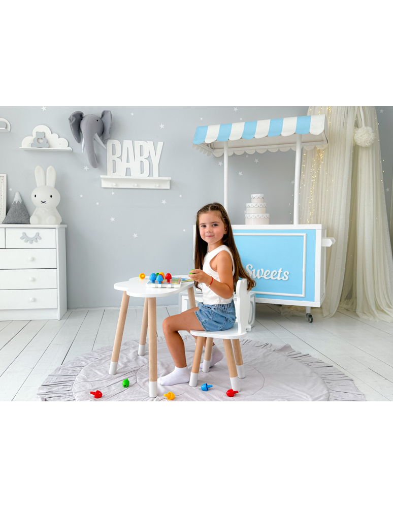 Stoły i ławki - Zestaw dla dziecka stolik chmurka krzesełko miś bały zestaw unisex komplet - product b2b.wamar.biz 5