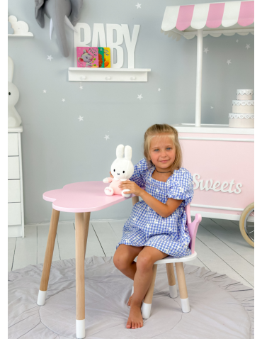 Stoły i ławki - Stoliczek chmurka krzesełko korona różowy zestaw dziecięcy stolik krzesło - produkt 7