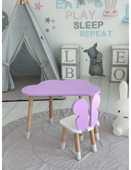 Stoliczek chmurka stolik krzesełko motylek krzesło purple fiolet dziecko - product 2