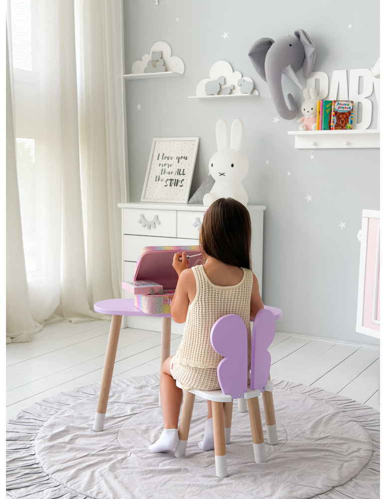 Stoły i ławki - Stoliczek chmurka stolik krzesełko motylek krzesło purple fiolet dziecko - produkt b2b.wamar.biz 7