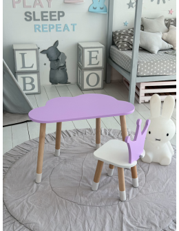 Stolik chmurka krzesło korona fioletowy zestaw stoliczek krzesełko purple - product 2