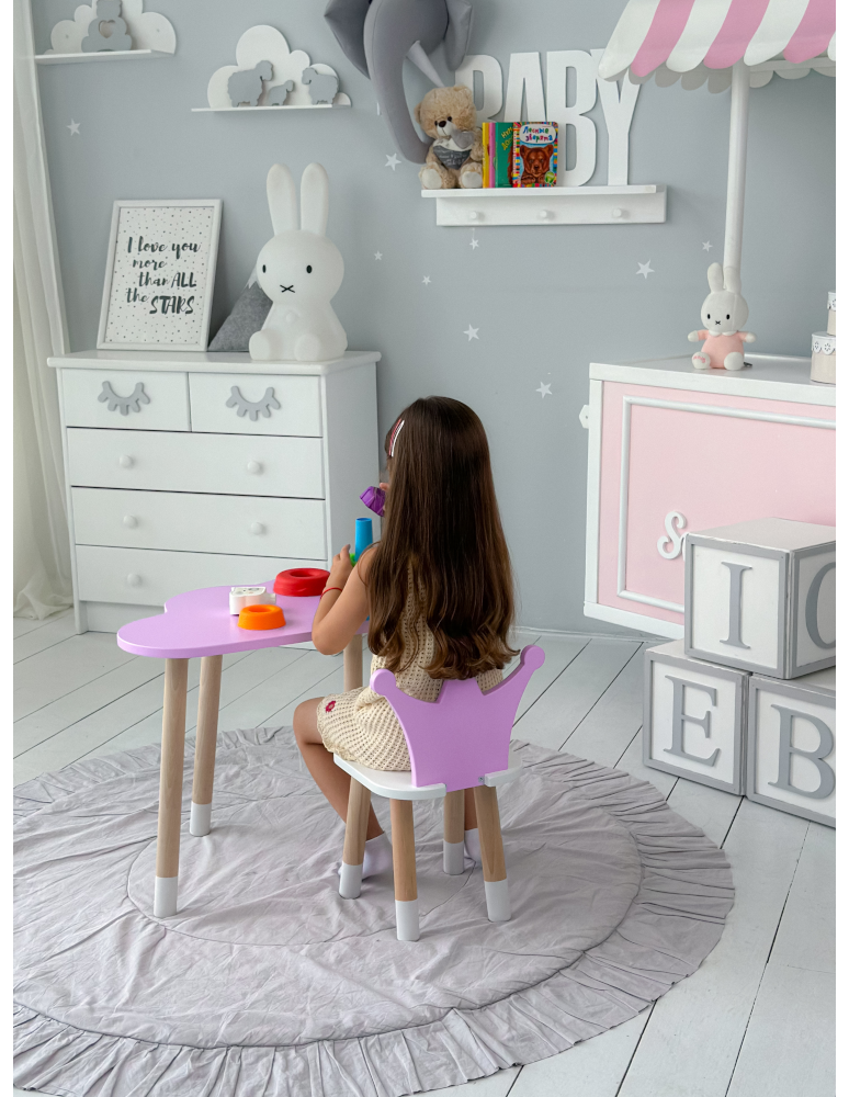 Stoły i ławki - Stolik chmurka krzesło korona fioletowy zestaw stoliczek krzesełko purple - produkt b2b.wamar.biz 7