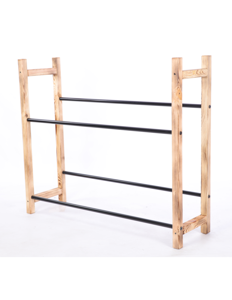 Stojaki na skrzynki - Stojak na skrzynki na napoje piwo regał szeroki 2 półki METALOWE DRĄŻKI EKO - product b2b.wamar.biz 3