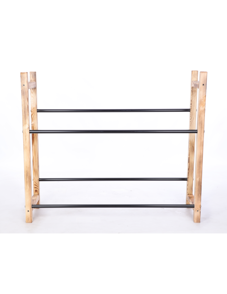 Stojaki na skrzynki - Stojak na skrzynki na napoje piwo regał szeroki 2 półki METALOWE DRĄŻKI EKO - product b2b.wamar.biz 4