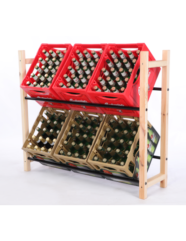 Regał na skrzynki na napoje piwo stojak 94,6x111,5cm METALOWE DRĄŻKI EKO - product 2