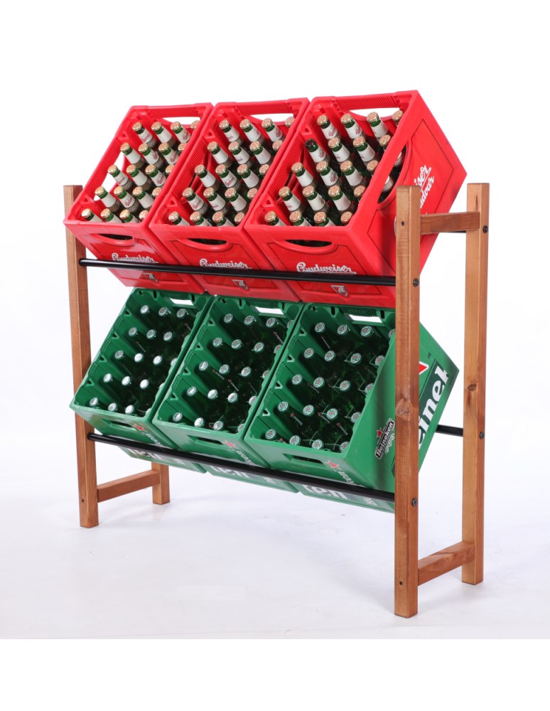 Stojaki na skrzynki - Regał na skrzynki na napoje piwo stojak na transportery METALOWE DRĄŻKI EKO - product b2b.wamar.biz 2