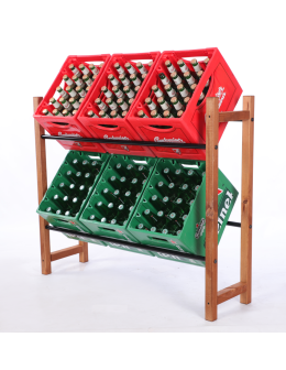 Regał na skrzynki na napoje piwo stojak na transportery METALOWE DRĄŻKI EKO - product 2