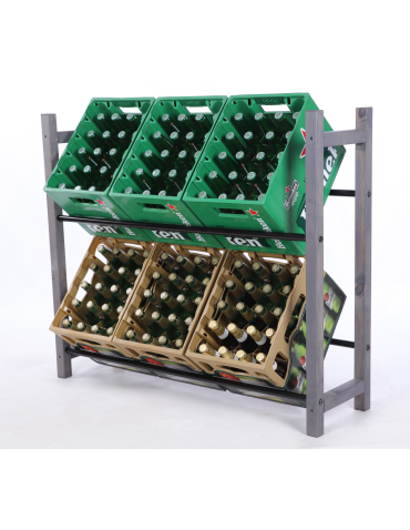 Stojak na skrzynki na napoje piwo regał na transportery METALOWE DRĄŻKI EKO - product 2