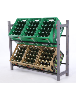 Stojak na skrzynki na napoje piwo regał na transportery METALOWE DRĄŻKI EKO - product 2