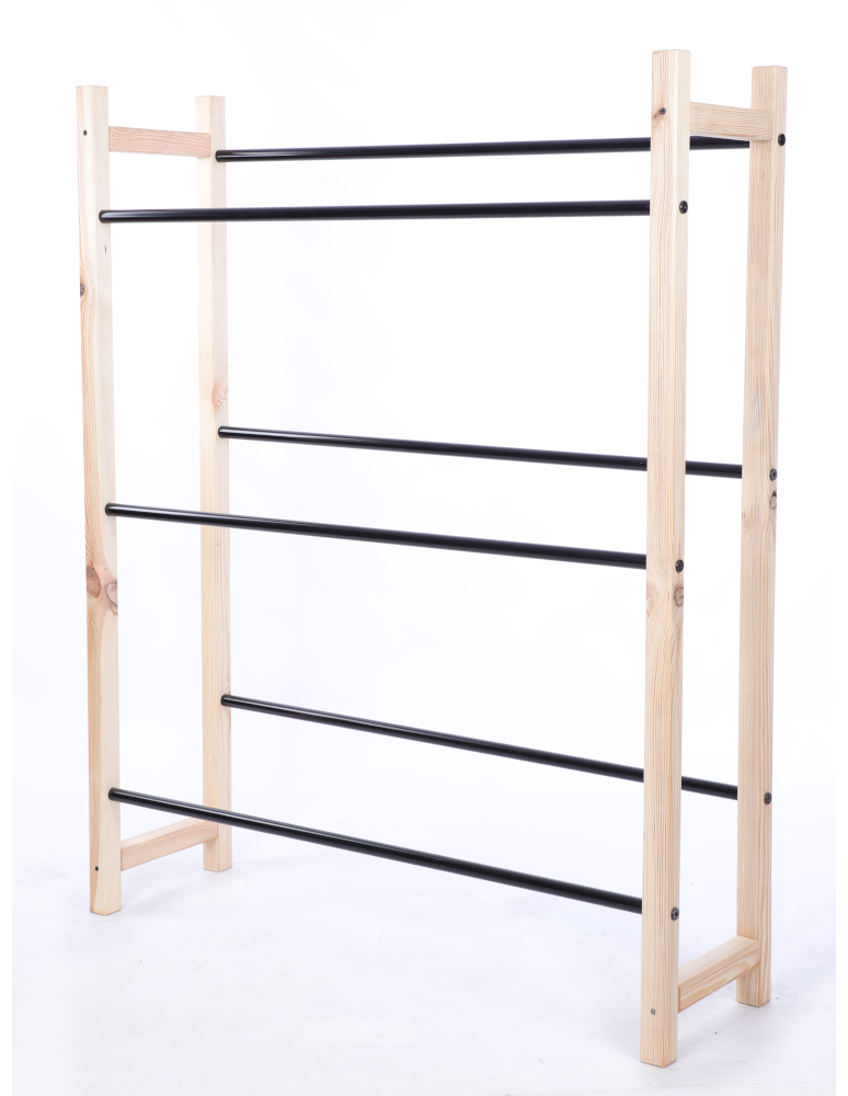 Stojaki na skrzynki - DREWNIANO-METALOWY STOJAK na skrzynki na napoje piwo REGAŁ DUZY 3 PÓŁKI - produkt b2b.wamar.biz 3