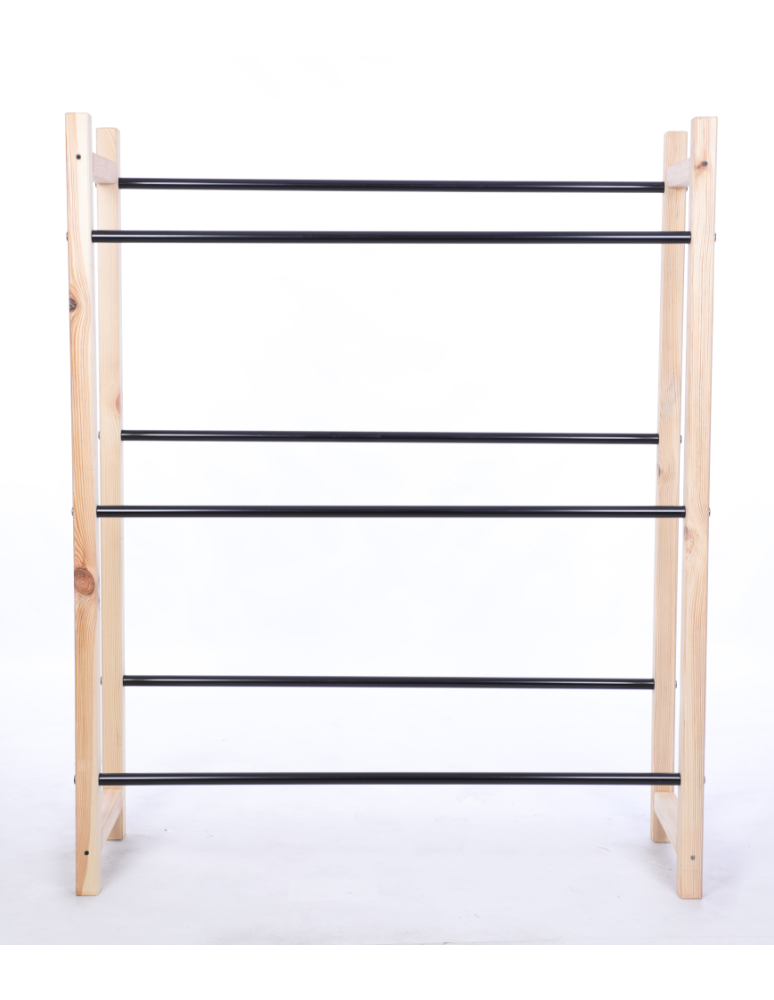 Stojaki na skrzynki - DREWNIANO-METALOWY STOJAK na skrzynki na napoje piwo REGAŁ DUZY 3 PÓŁKI - produkt b2b.wamar.biz 4