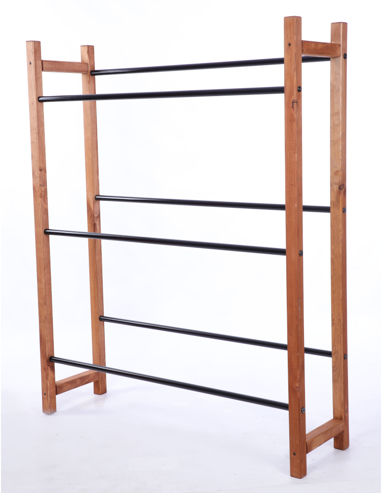 Stojaki na skrzynki - DREWNIANO-METALOWY STOJAK na skrzynki na napoje piwo REGAŁ szeroki 3 PÓŁKI - product b2b.wamar.biz 3