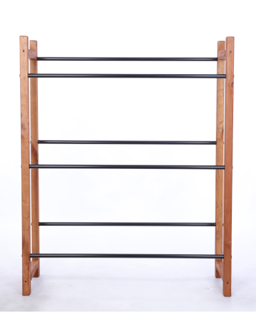 Stojaki na skrzynki - DREWNIANO-METALOWY STOJAK na skrzynki na napoje piwo REGAŁ szeroki 3 PÓŁKI - product 4