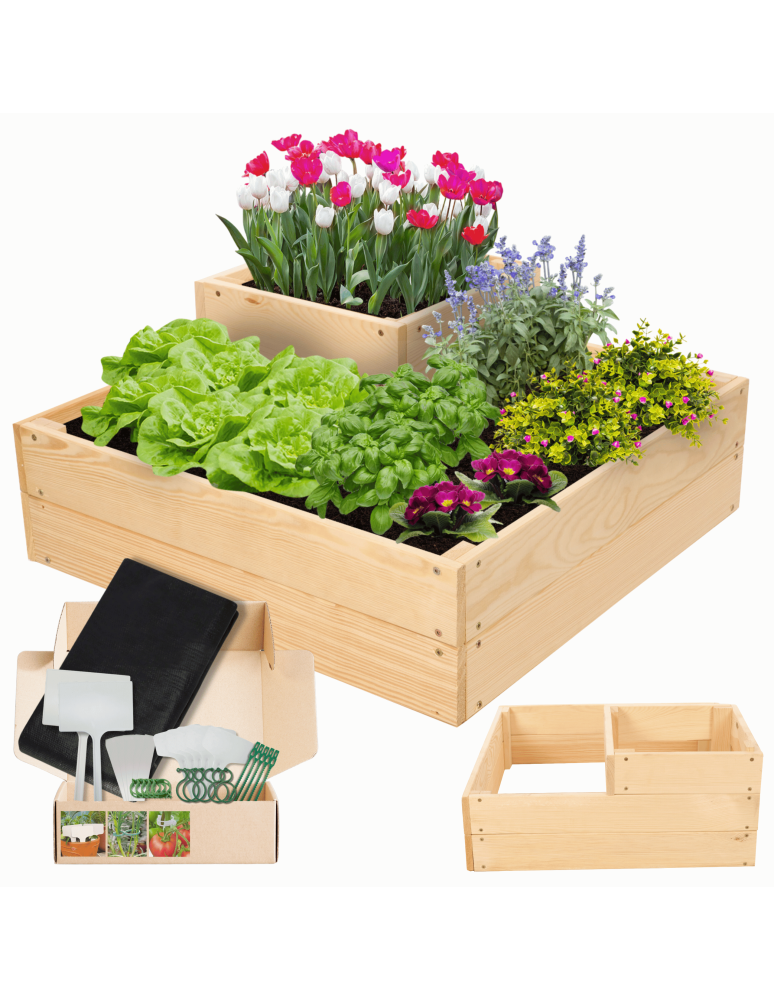 Uprawowe skrzynie ogrodowe- Warzywniaki- skrzynia do uprawy - Narożna skrzynia na warzywa warzywniak inspekt donica 27x60x60 GRATISY ECO - product b2b.wamar.biz 1