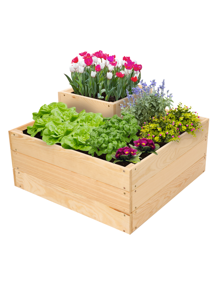 Uprawowe skrzynie ogrodowe- Warzywniaki- skrzynia do uprawy - Narożna skrzynia na warzywa warzywniak grządka drewniana 36x60x60 inspekt - product b2b.wamar.biz 2