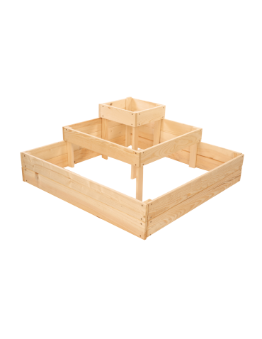 Uprawowe skrzynie ogrodowe- Warzywniaki- skrzynia do uprawy - Grządka podwyższona narożna inspekt drewniana donica 36x90x90 GRATISY EKO - product 3