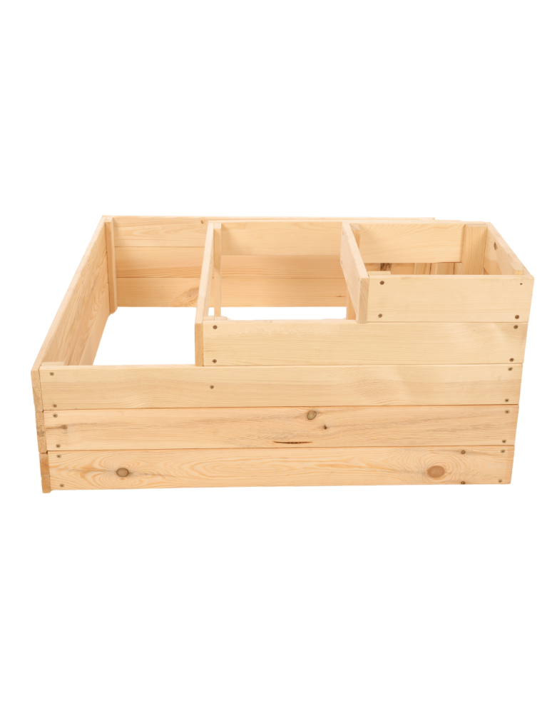 Uprawowe skrzynie ogrodowe- Warzywniaki- skrzynia do uprawy - Skrzynia drewniana narożna na warzywniak donica inspekt 45x90x90 GRATISY - product b2b.wamar.biz 4