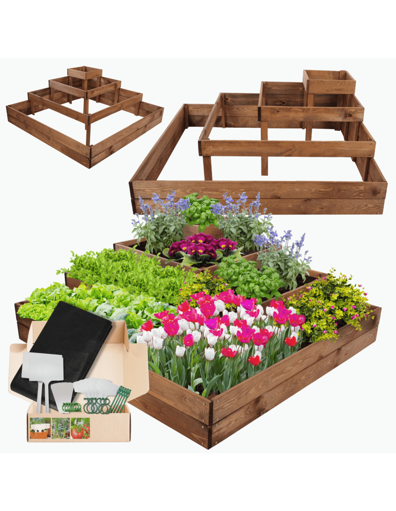 Uprawowe skrzynie ogrodowe- Warzywniaki- skrzynia do uprawy - Narożne skrzynie na warzywa warzywniak donica inspekt 45x120x120 GRATISY - product b2b.wamar.biz 1