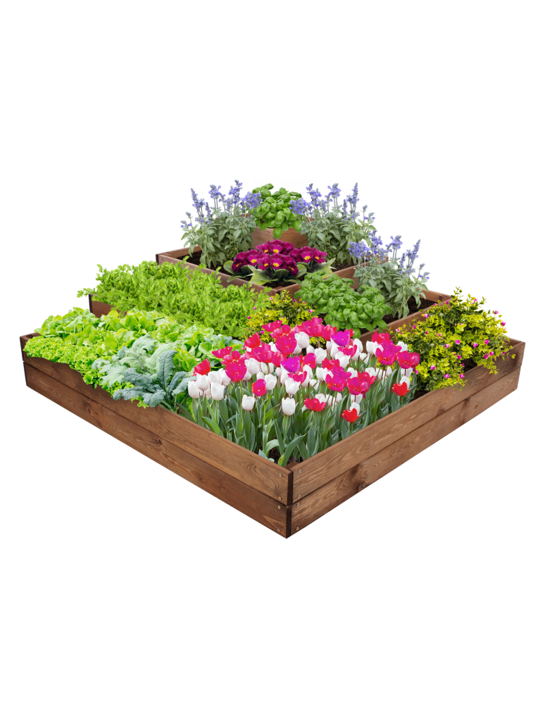 Uprawowe skrzynie ogrodowe- Warzywniaki- skrzynia do uprawy - Narożne skrzynie na warzywa warzywniak donica inspekt 45x120x120 GRATISY - product b2b.wamar.biz 2