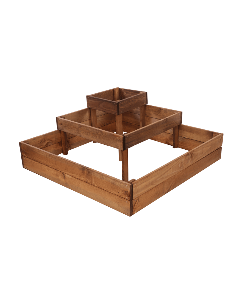 Uprawowe skrzynie ogrodowe- Warzywniaki- skrzynia do uprawy - Drewniana narożna grządka podwyższona kaskadowa inspekt 36x90x90 GRATIS EKO - product b2b.wamar.biz 3